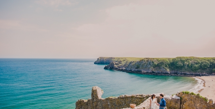 Beach wedding in Wales